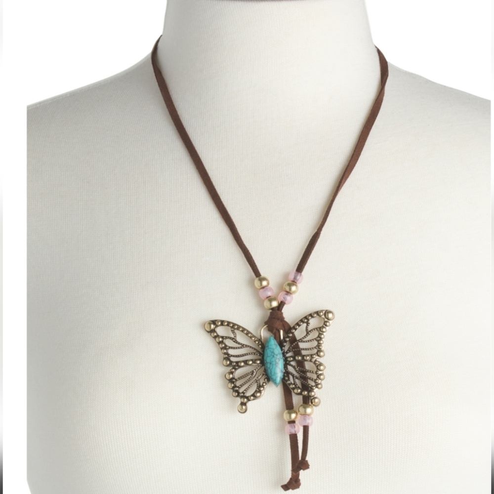 Betsey Johnson Butterfly Boho Necklace